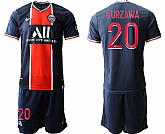 2020-21 Paris Saint-Germain 20 KURZAWA Home Soccer Jerseys,baseball caps,new era cap wholesale,wholesale hats